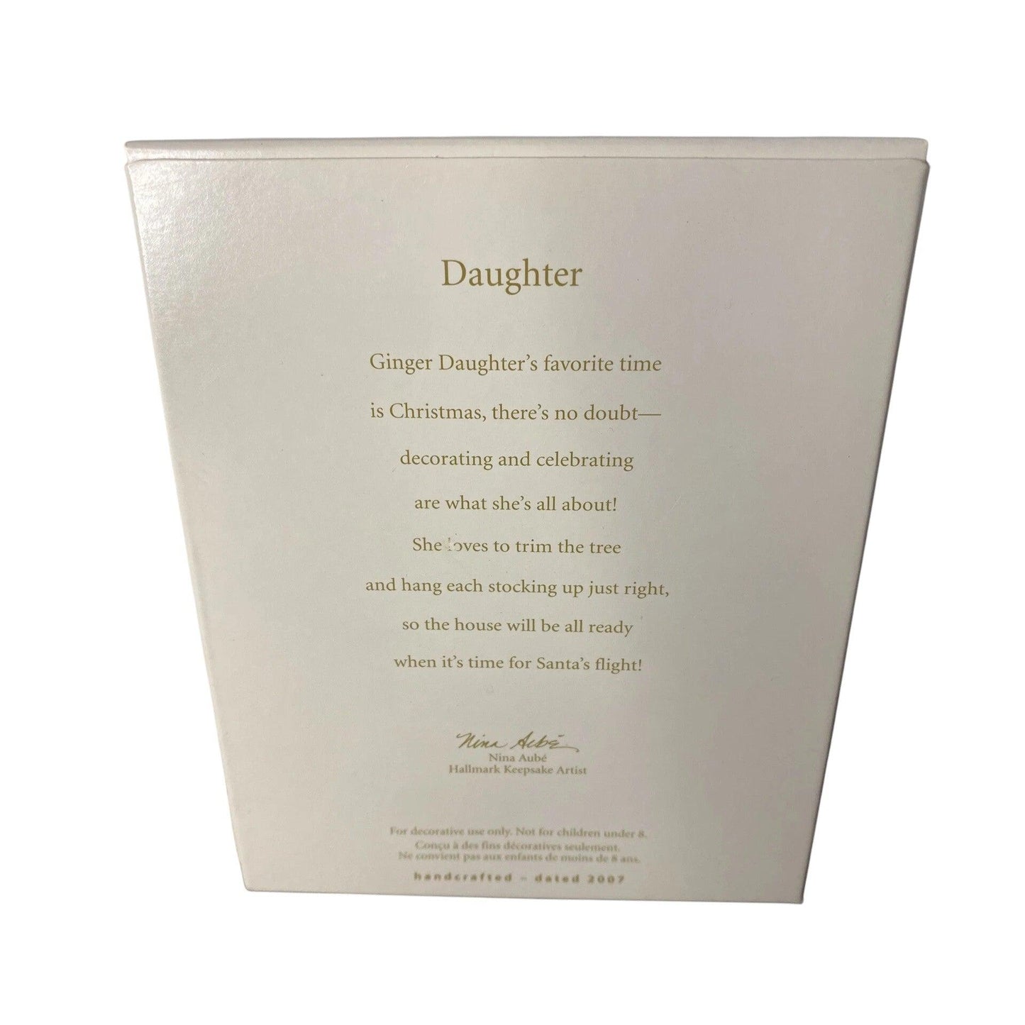 2007 Daughter Hallmark Ornament (Family) QXG6187