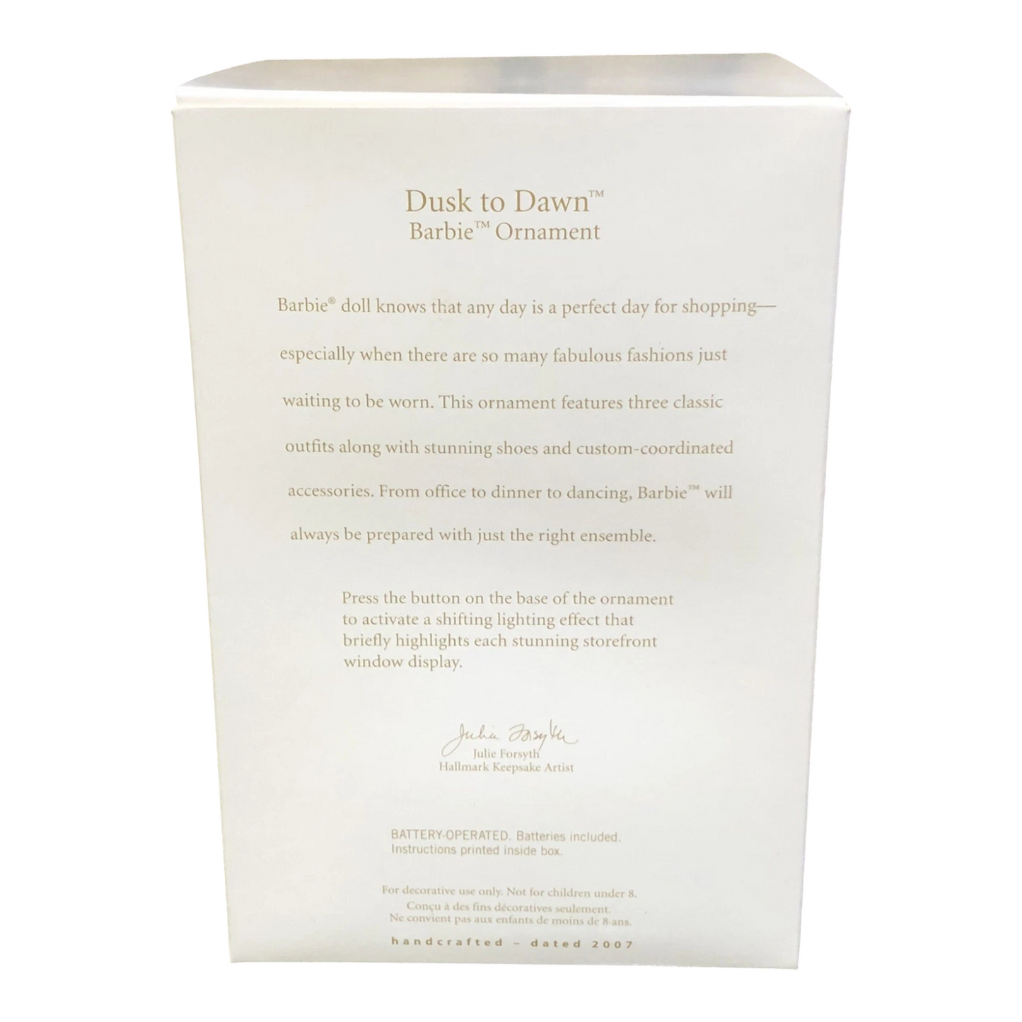 2007 Dusk to Dawn Hallmark Ornament (Barbie) QXI2039
