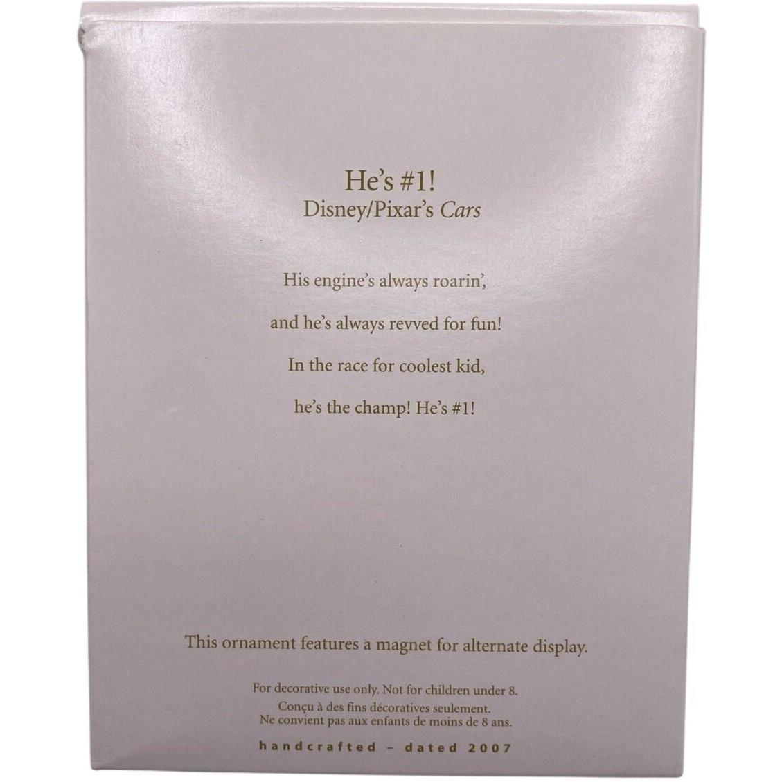 2007 He's #1! Hallmark Ornament (Disney/Pixar's Car) QXD6427