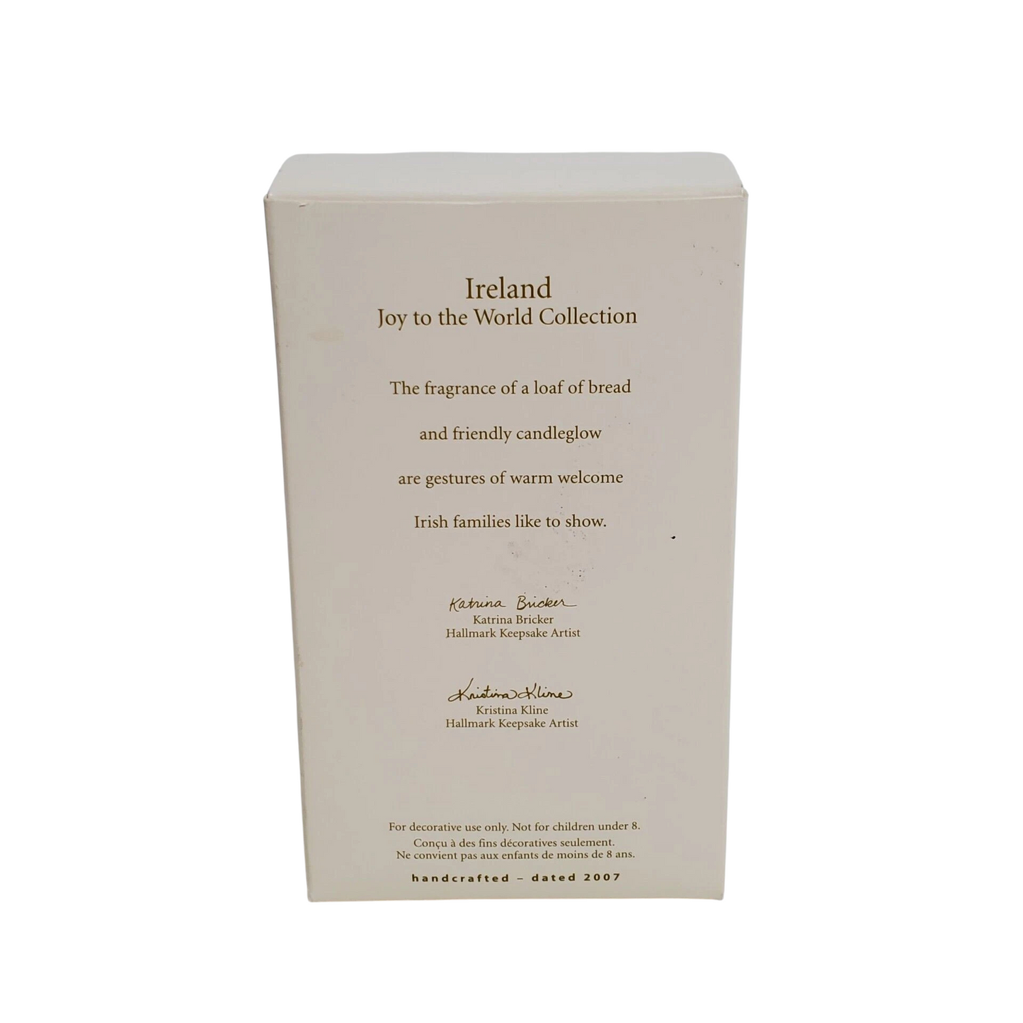 2007 Ireland Hallmark Ornament (Joy to the World) QSR8019