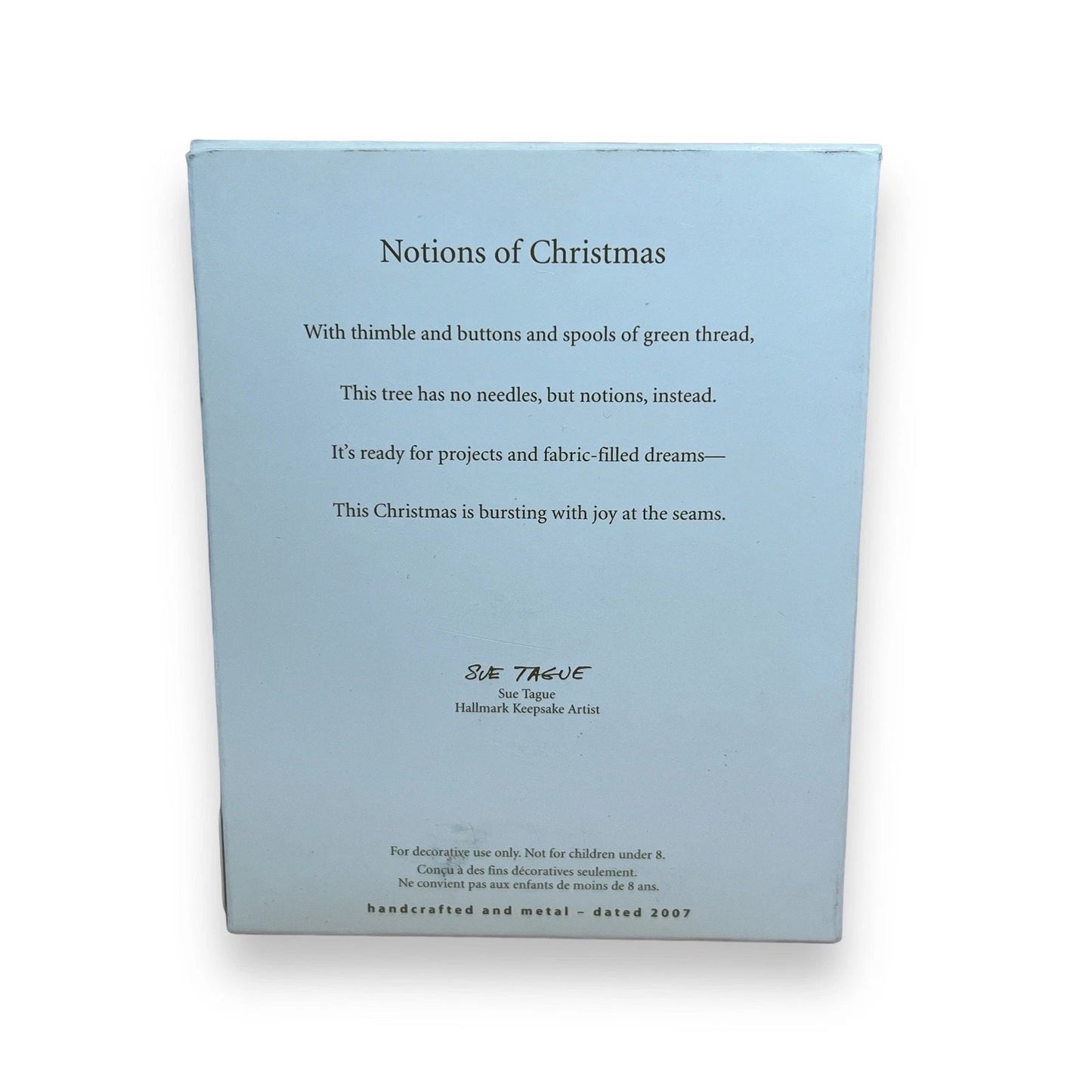 2007 Notions of Christmas Hallmark Ornament (Notions of Christmas) QXG2199 Image4