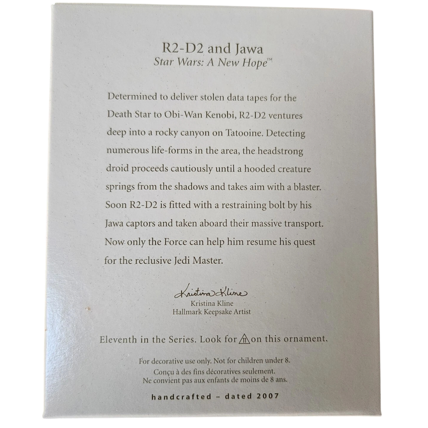 2007 R2-D2 and Jawa Hallmark Ornament (Star Wars) QX4797