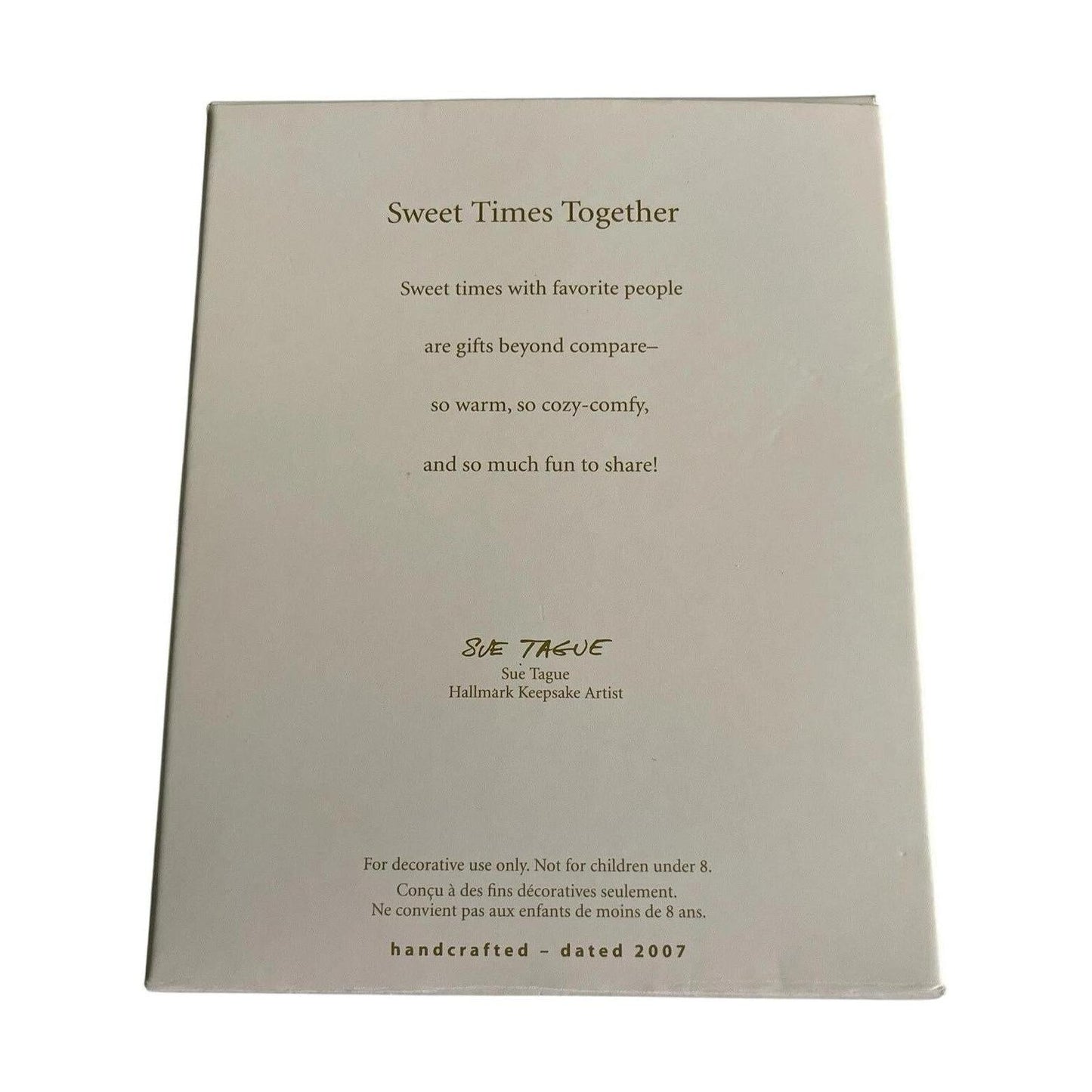 2007 Sweet Times Together Hallmark Ornament (Sweet) QXG6277