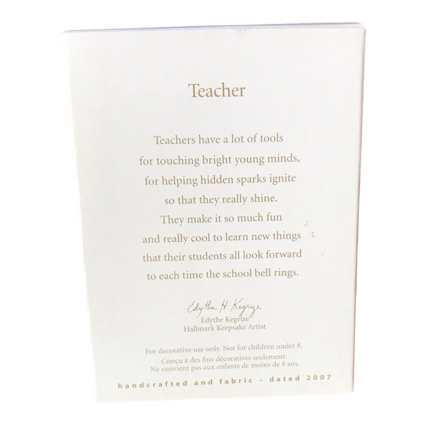 2007 Teacher Hallmark Ornament (Teacher) QXG2059