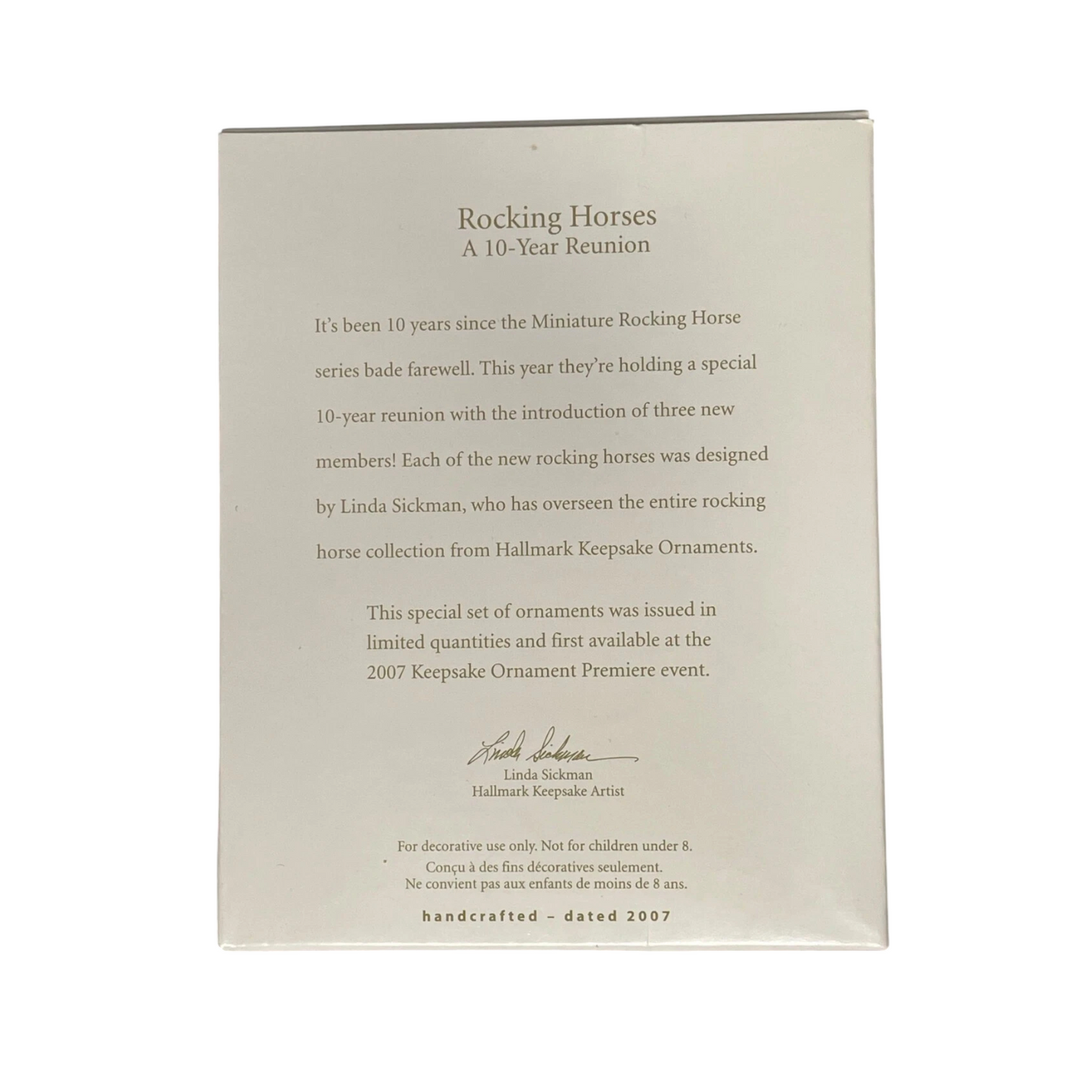 2007Rocking Horses Hallmark Ornament (Miniature Rocking Horse) QXE9017