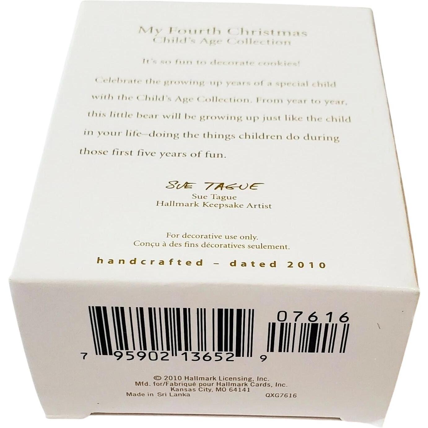 2008 My Fourth Christmas Hallmark Ornament (Child's Age Collection) QXG6091