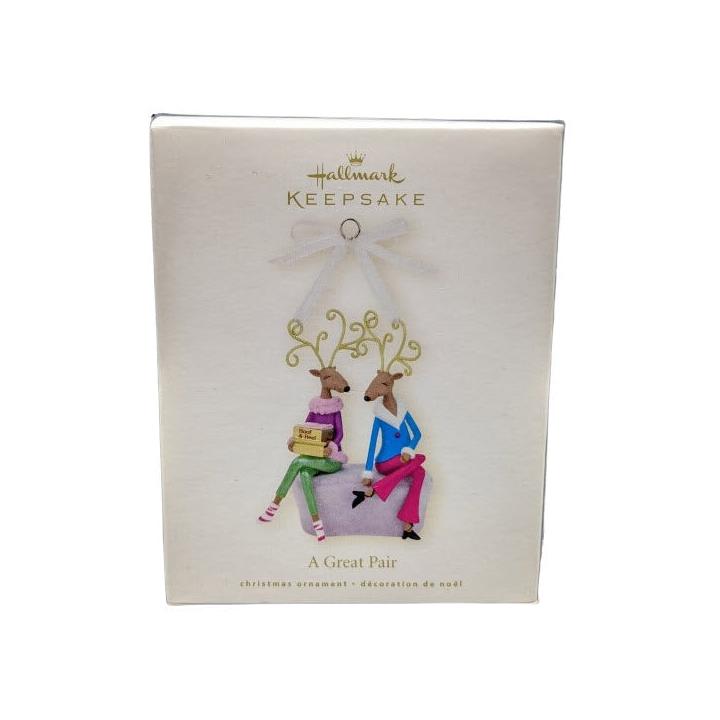 2008 A Great Pair Hallmark Ornament (Reindeer) QXG6214