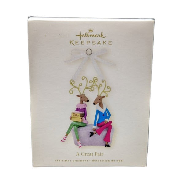 2008 A Great Pair Hallmark Ornament (Reindeer) QXG6214