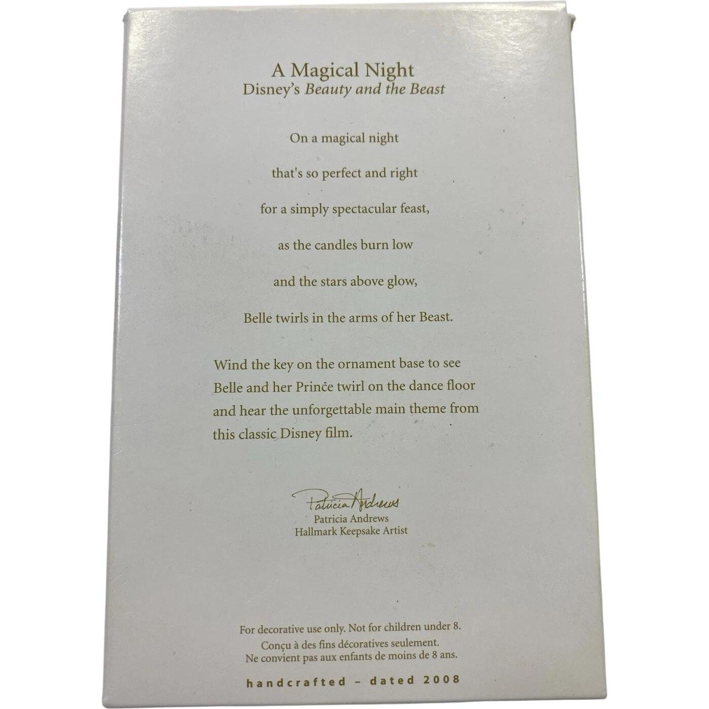 2008 A Magical Night Hallmark Ornament (Beauty and the Beast) QXD4111