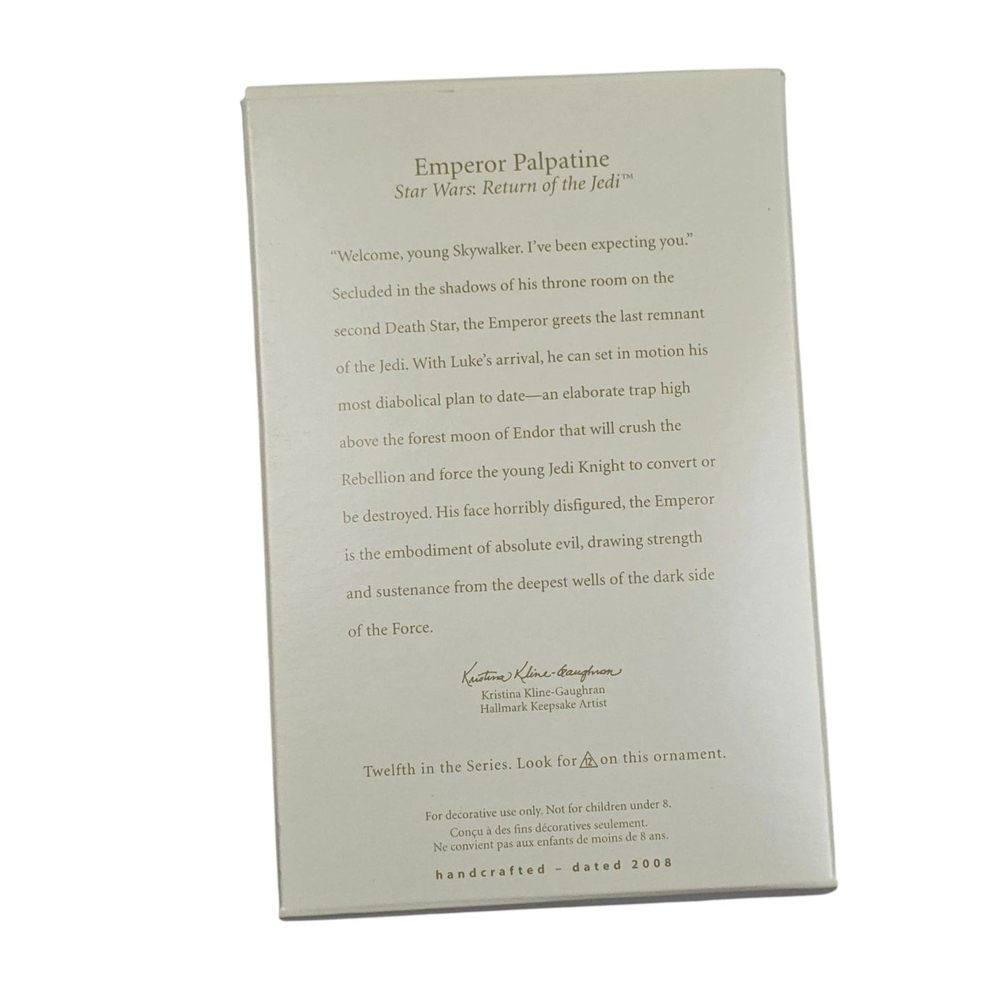 2008 Emperor Palpatine Hallmark Ornament (Star Wars) QX4001