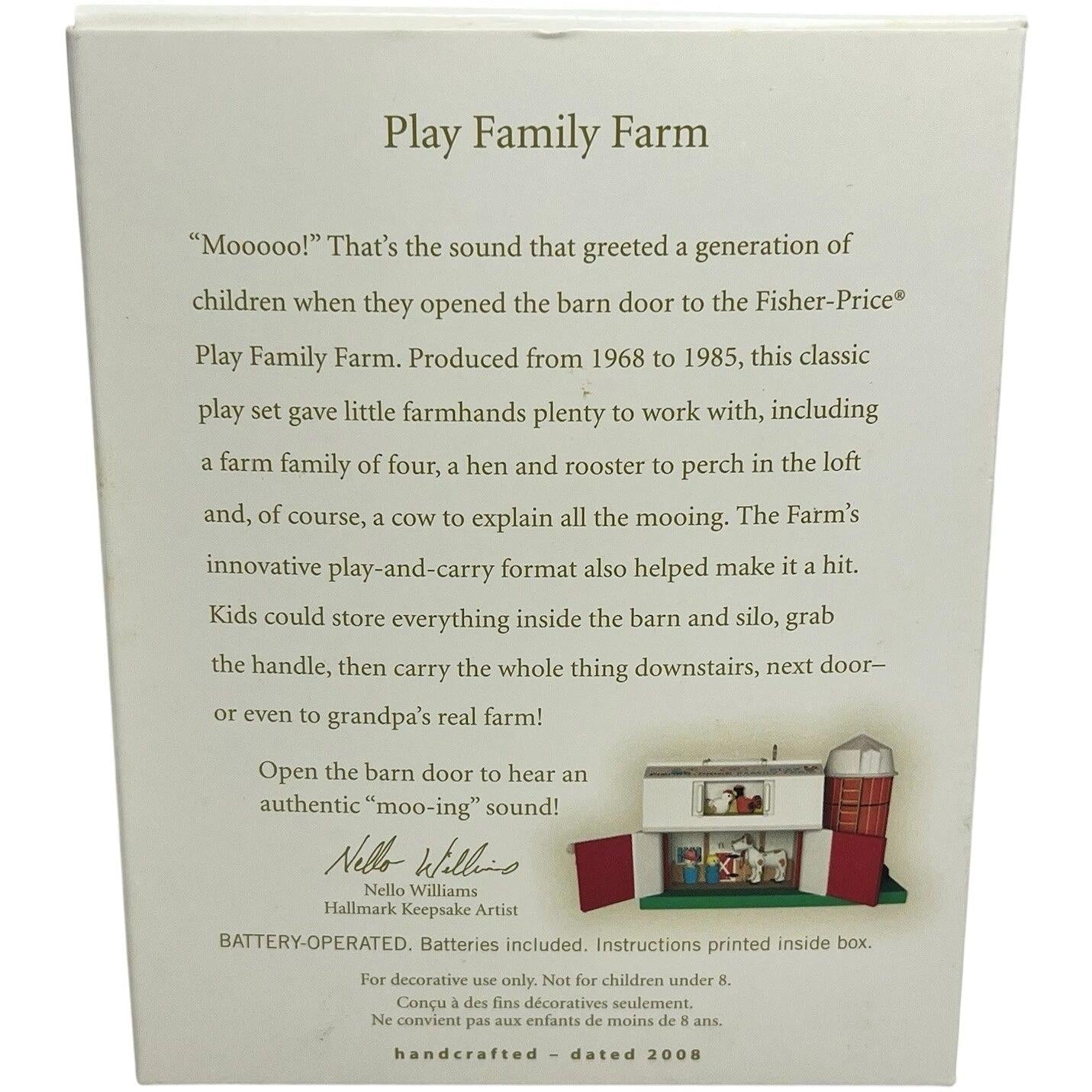 2008 Play Family Farm Hallmark Ornament (Fisher Price) QXI2131