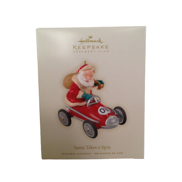 2008 Santa Takes a Spin Hallmark Ornament (Santa Claus) QXC8014