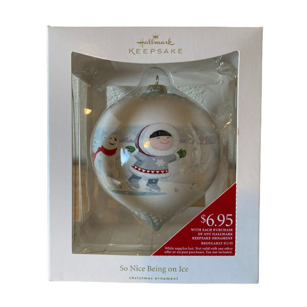 2008 So Nice Being on Ice Hallmark Ornament (Ball) LPR3411