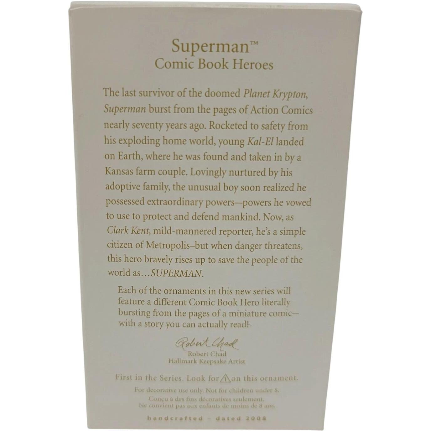 2008 Superman Hallmark Ornament (Comic Book Heroes) QX4154
