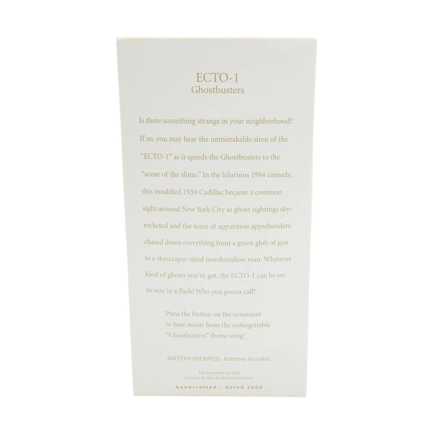 2009 ECTO-1 Hallmark Ornament (Ghostbusters) QXI1235