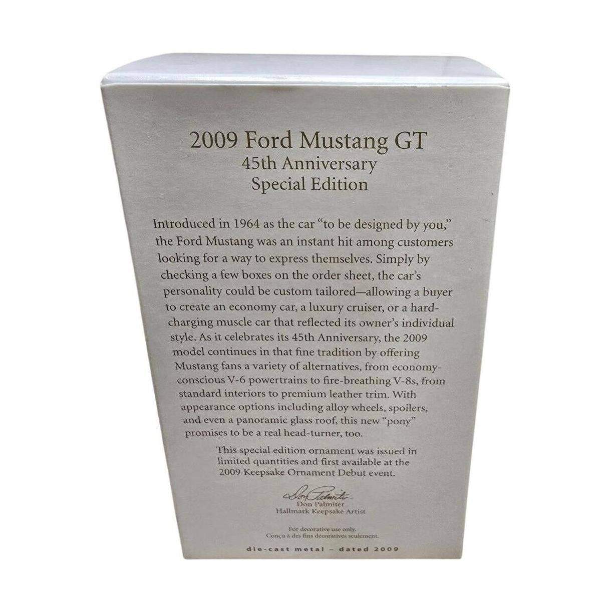 2009 Ford Mustang GT Hallmark Ornament (Classic American Cars) QXE3062