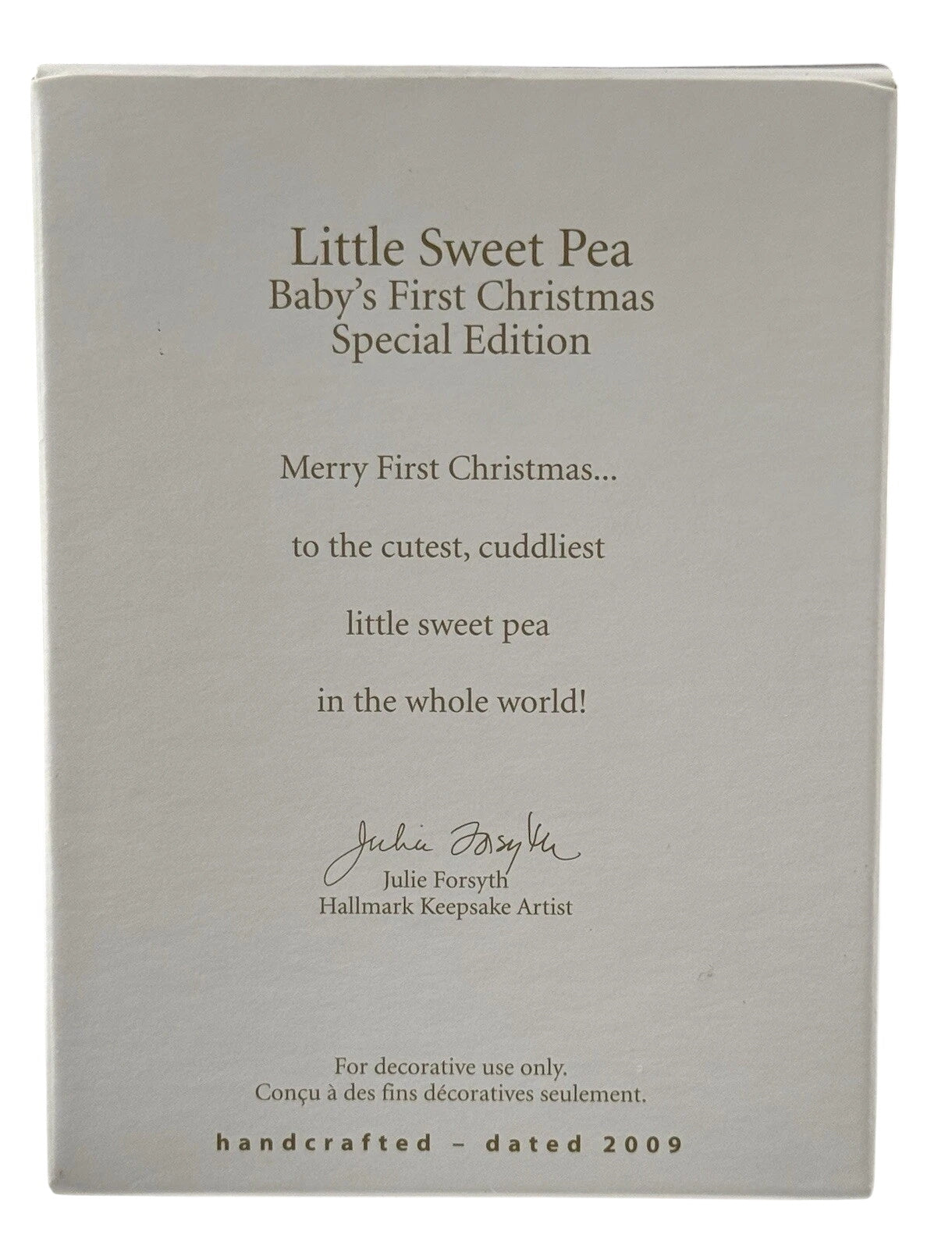 2009 Little Sweet Pea Hallmark Ornament (Baby's First Christmas) QXG6522
