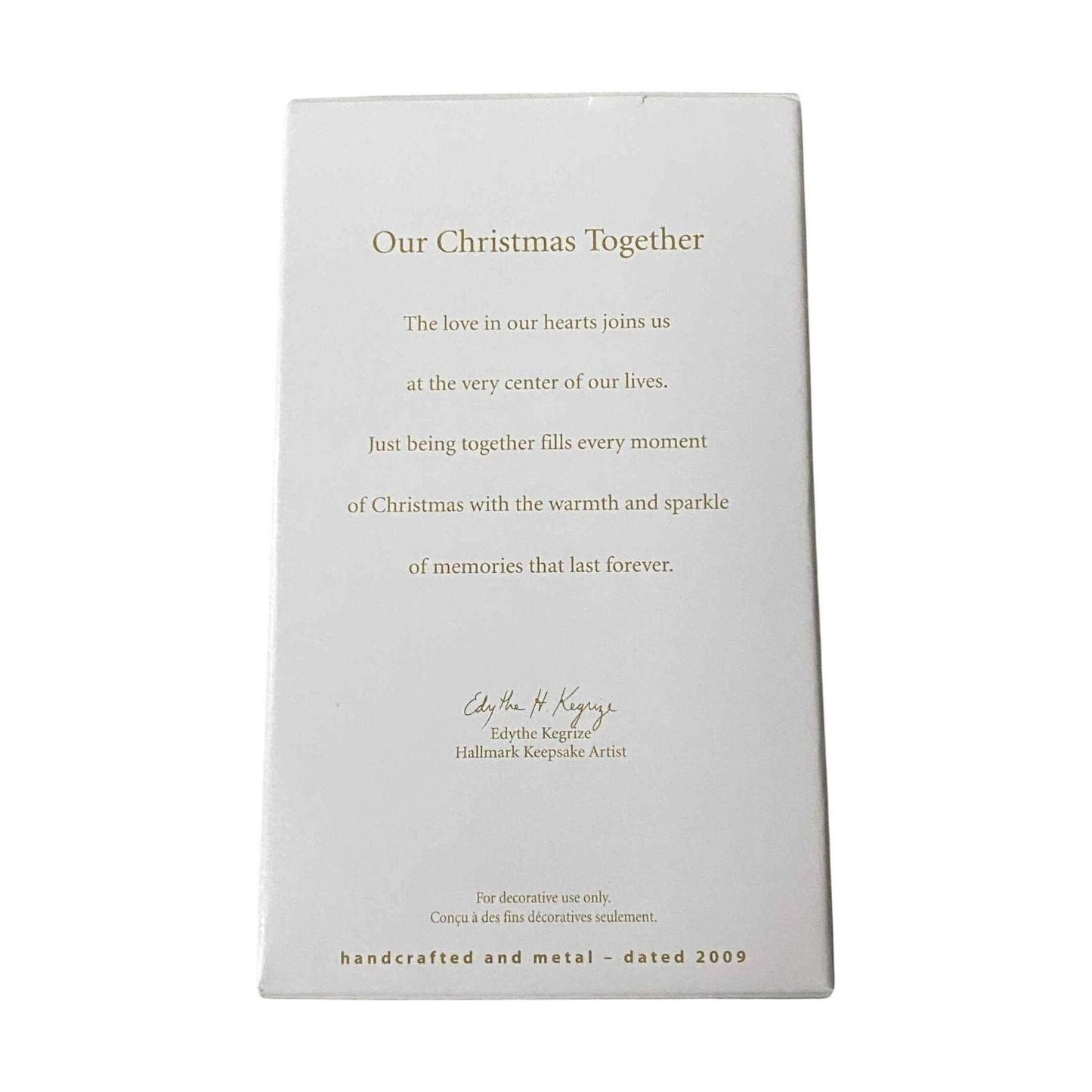 2009 Our Christmas Together Hallmark Ornament (Heart) QXG6245