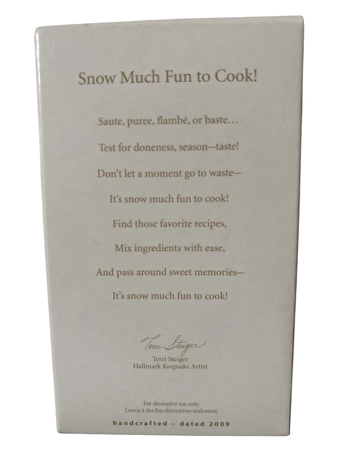 2009 Snow Much Fun to Cook! Hallmark Ornament (Kitchen) QXG6655