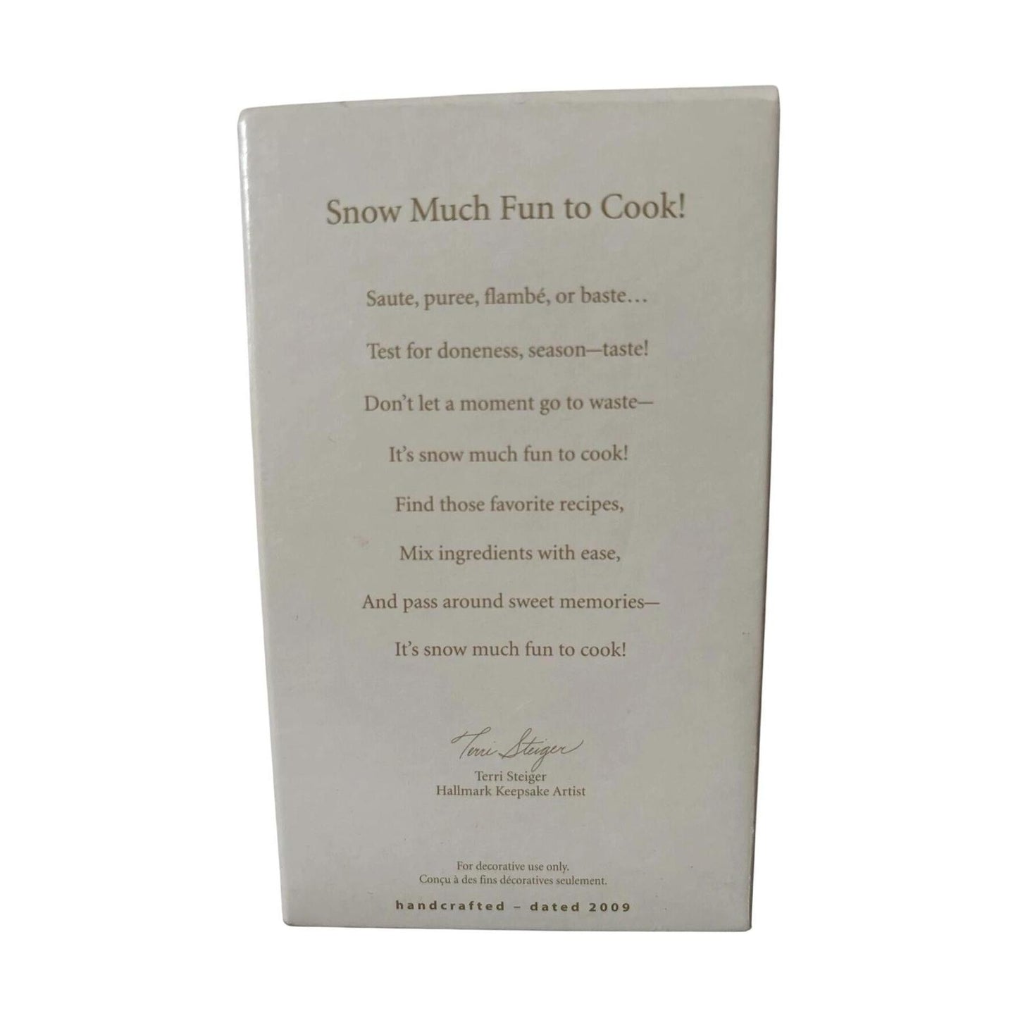 2009 Snow Much Fun to Cook! Hallmark Ornament (Kitchen) QXG6655