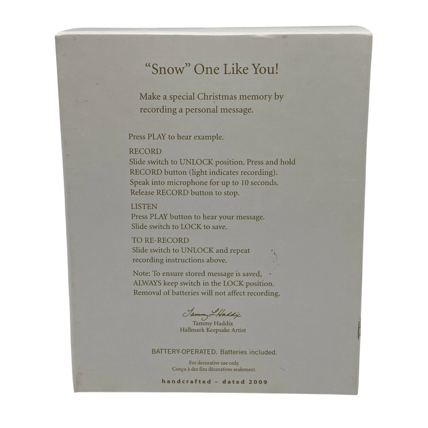 2009 "Snow" One Like You! Hallmark Ornament (Polar Bear) QSR4522