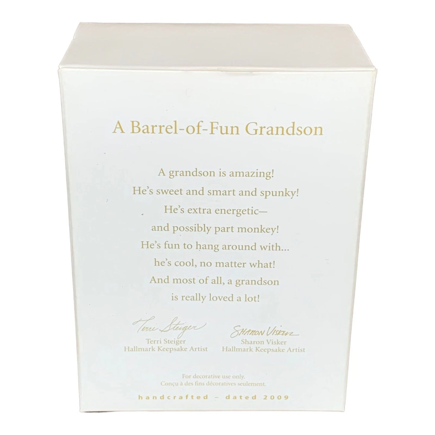 2009 A Barrel-of-Fun GrandSon Hallmark Ornament (GrandSon) QXG6552 Image6