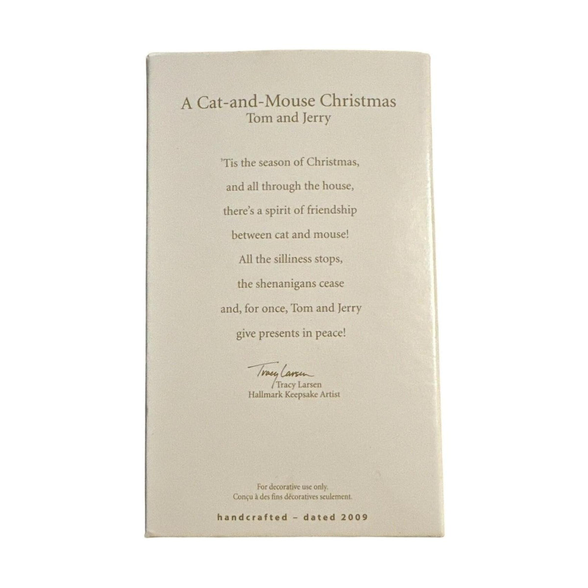 2009 A Cat-and-Mouse Christmas Hallmark Ornament (Tom and Jerry) QXI1292 Image7