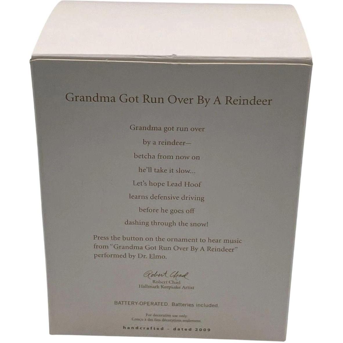 2009 Grandma Got Run Over By a Reindeer Hallmark Ornament (Reindeer) QSR4555