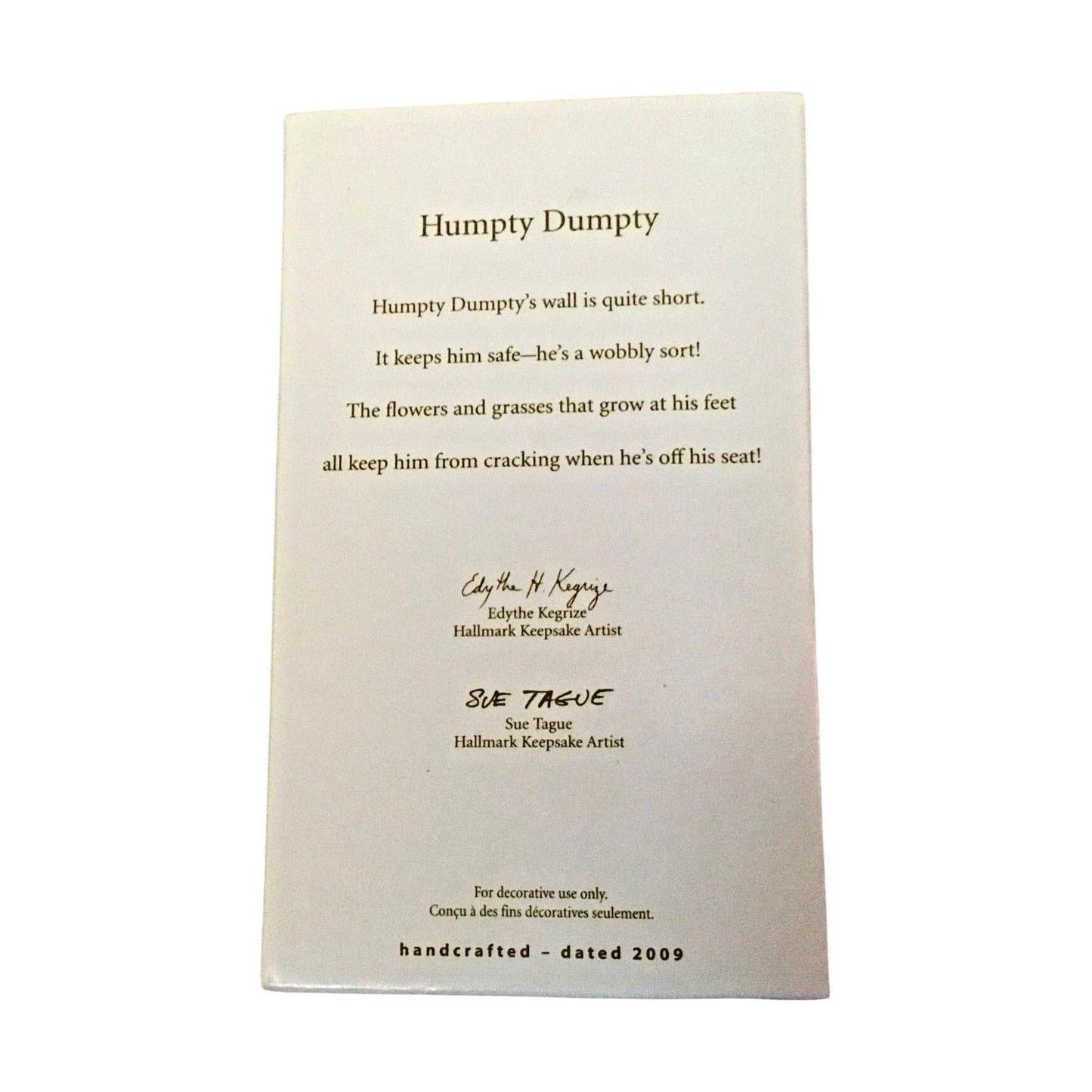 2009 Humpty Dumpty Hallmark Ornament (Humpty Dumpty) QXG6525