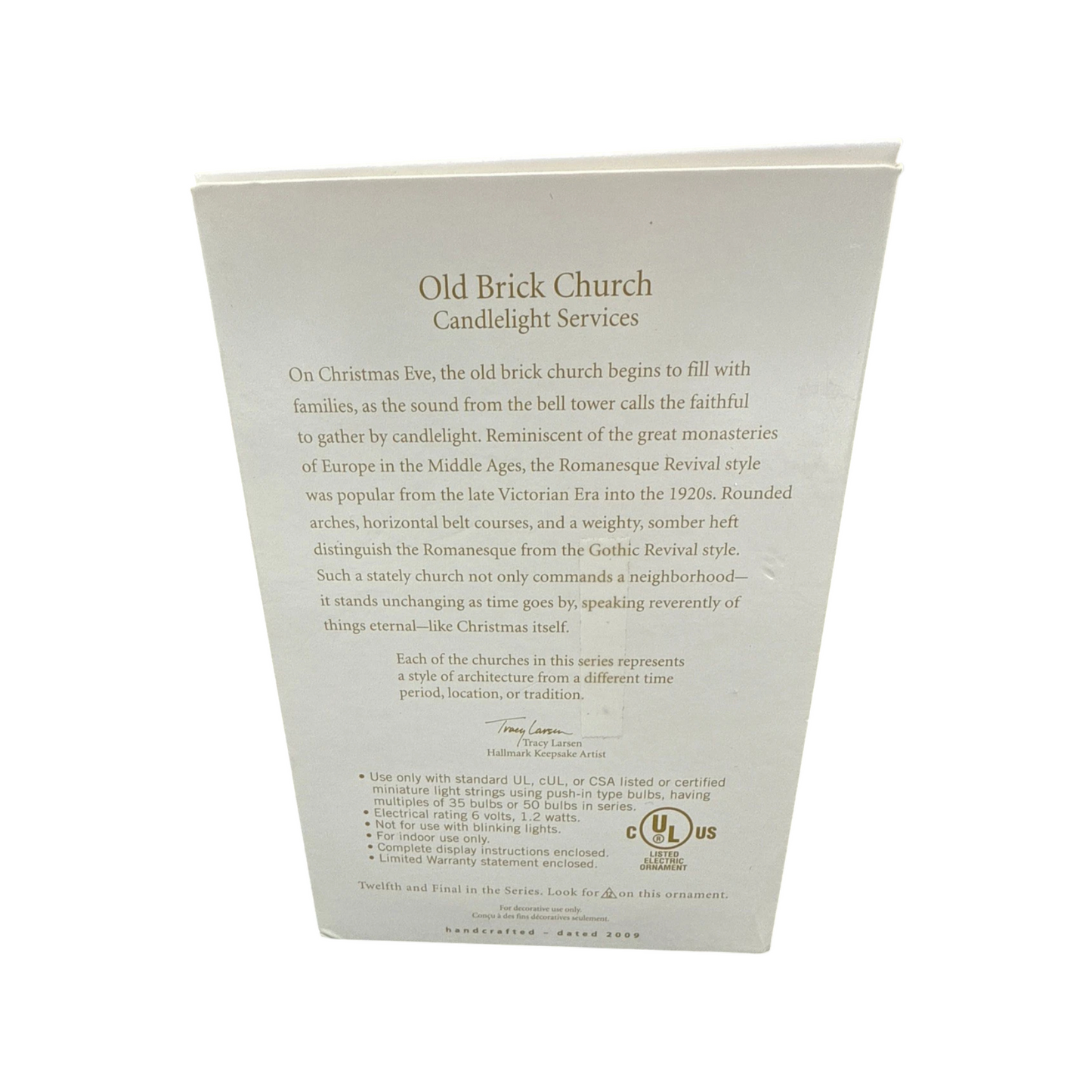 2009 Old Brick Church Hallmark Ornament (Candlelight Services) QX8702