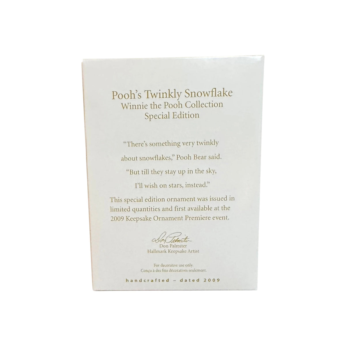 2009 Pooh's Twinkly Snowflake Hallmark Ornament (Winnie the Pooh) QXE3072 Image5