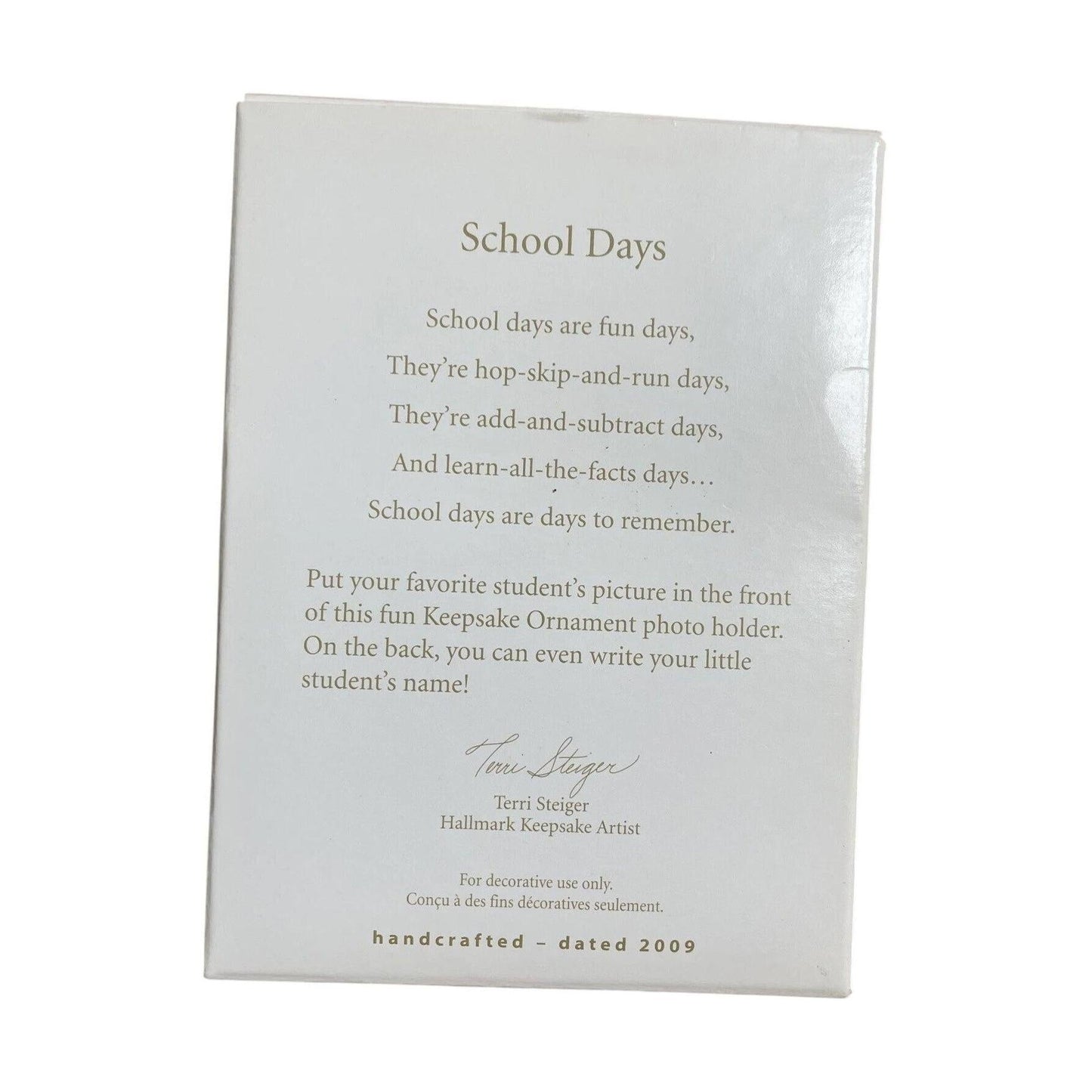 2009 School Hallmark Ornament (Photo Holder) QXG6725 Image6