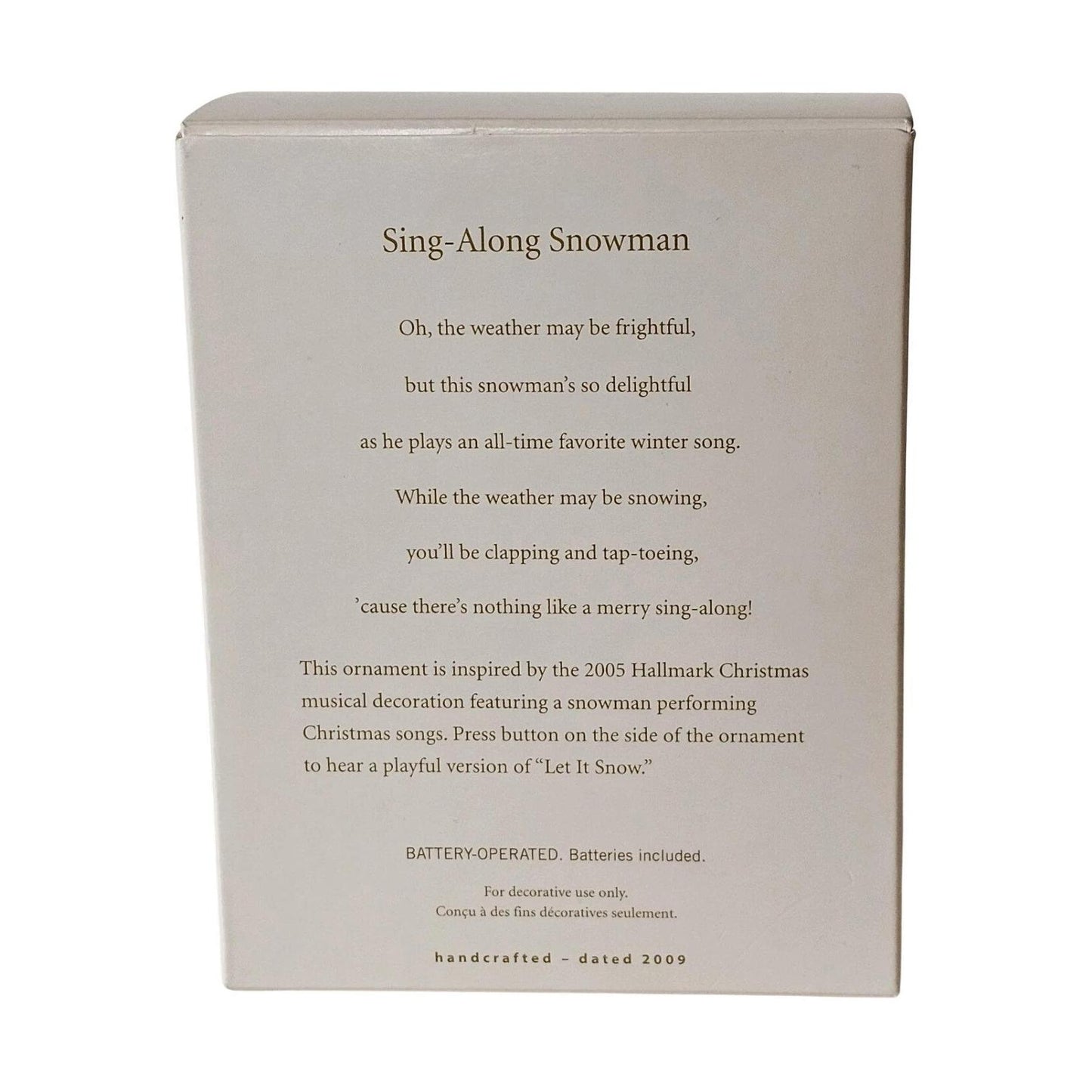 2009 Sing-Along Snowman Hallmark Ornament (Snowman) QXG4002 Image7