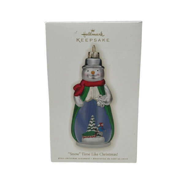 2009 "Snow" Time Like Christmas Hallmark Ornament (Blown Glass) QHC4025