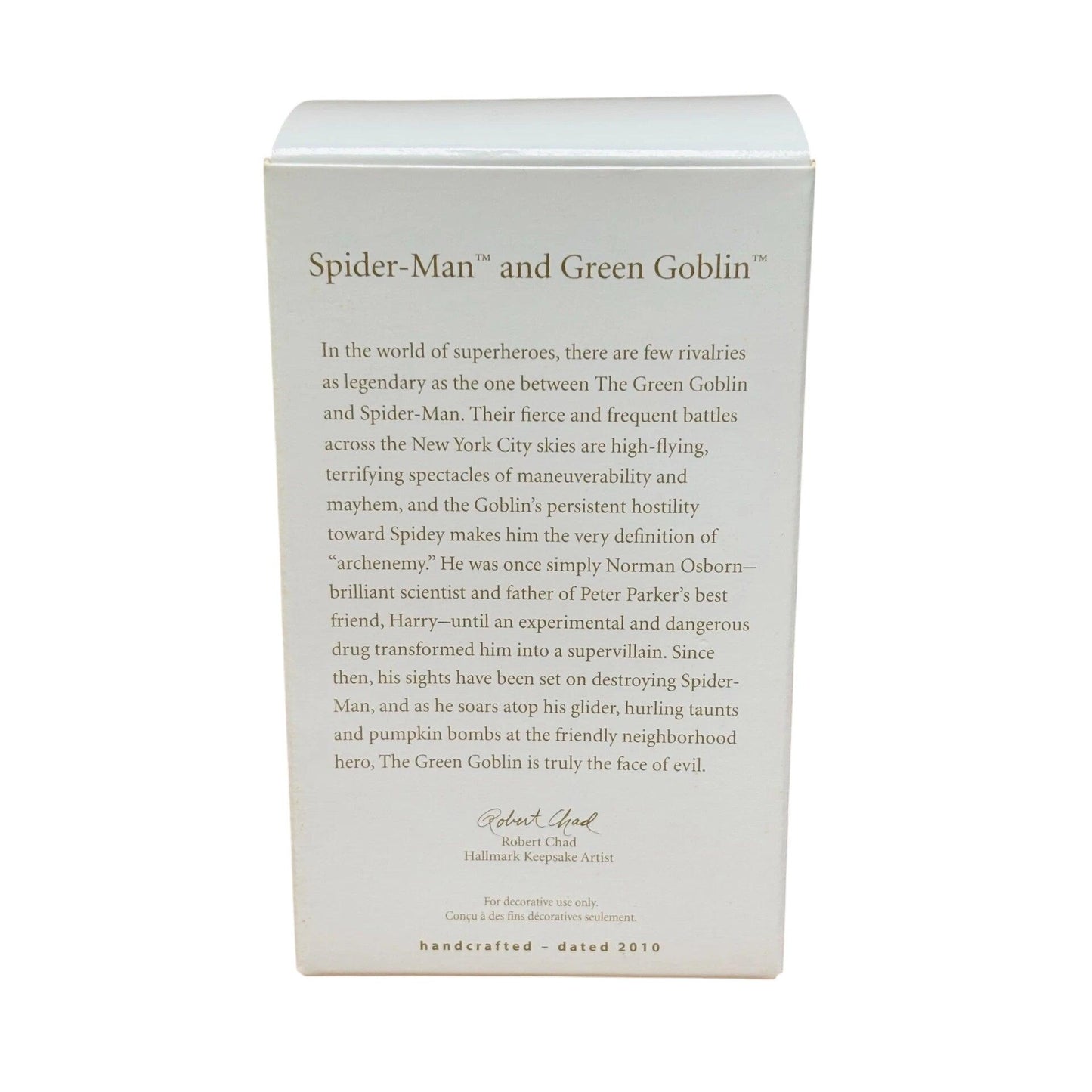 2009 Spider-Man and Green Goblin Hallmark Ornament (Marvel) QXI2166