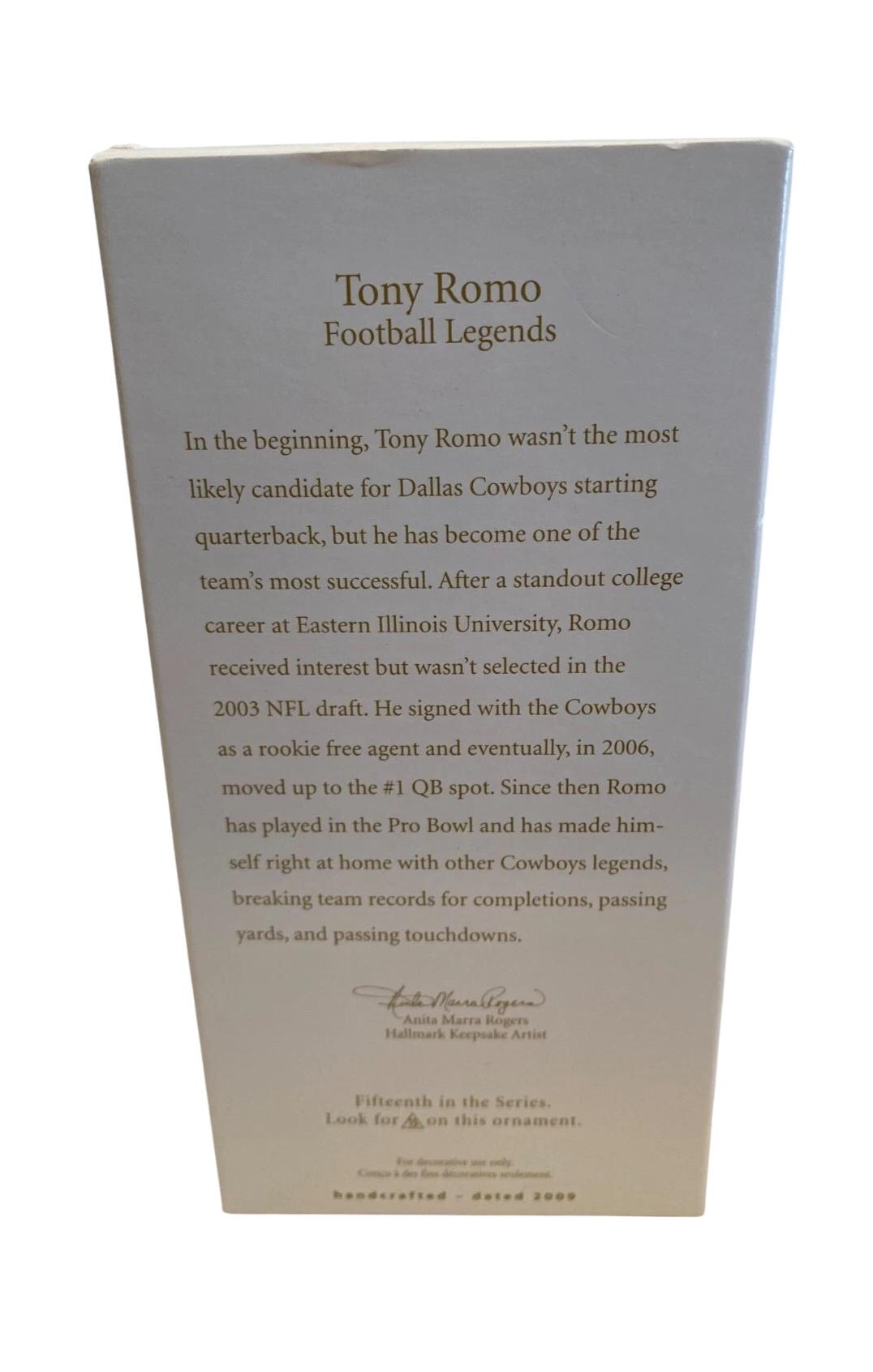 2009 Tony Romo Hallmark Ornament (Football Legends) QX8355