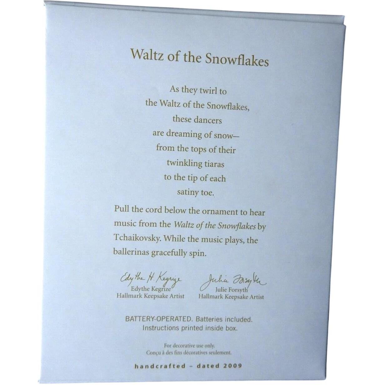 2009 Waltz of the Snowflakes Hallmark Ornament (Ballet) QXG6015
