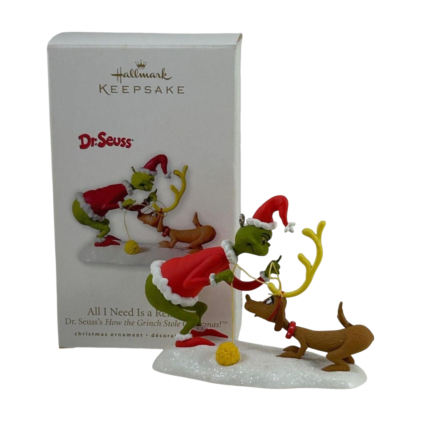 2010 All I Need Is a Reindeer Hallmark Ornament (The Grinch) QXI2183