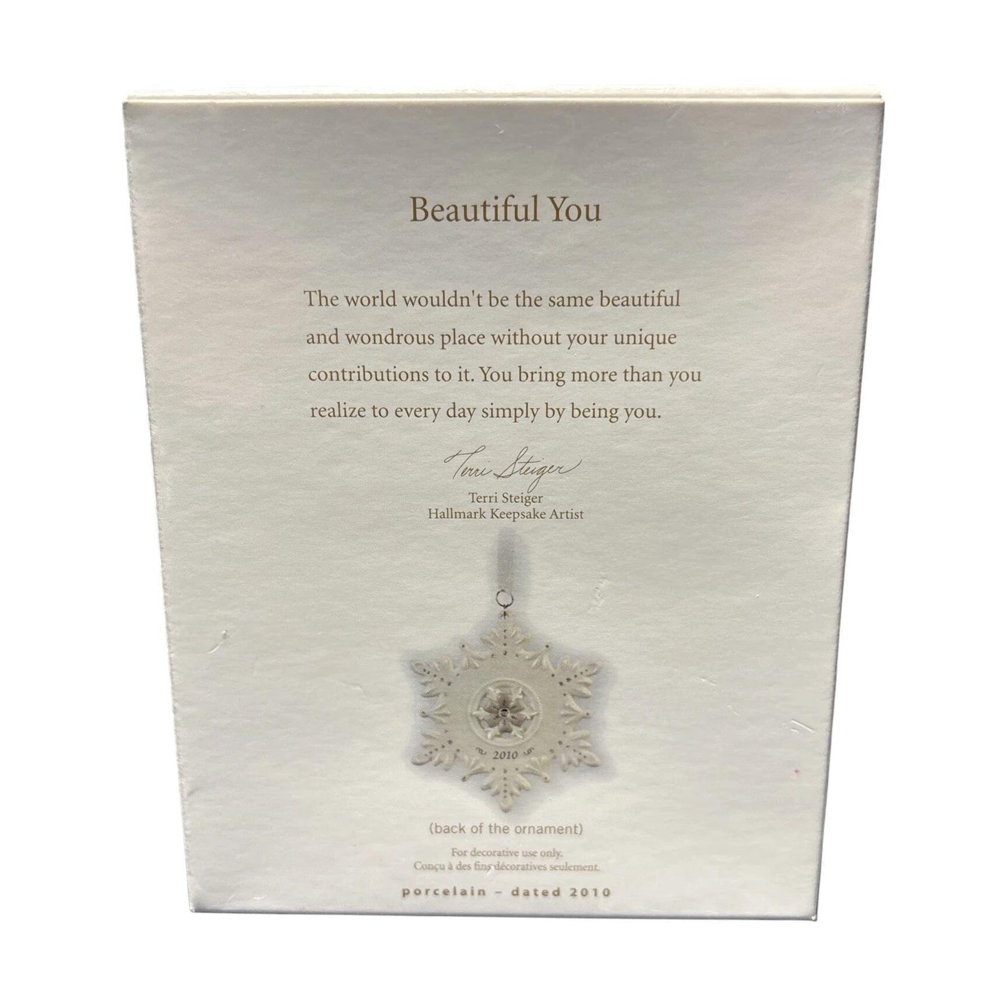 2010 Beautiful You Hallmark Ornament (Snowflake) QXG7523