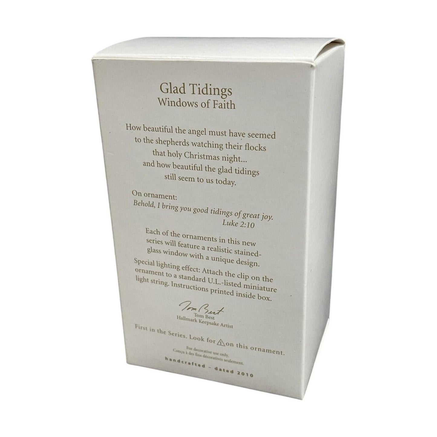 2010 Glad Tidings Hallmark Ornament (Windows of Faith) QX8363