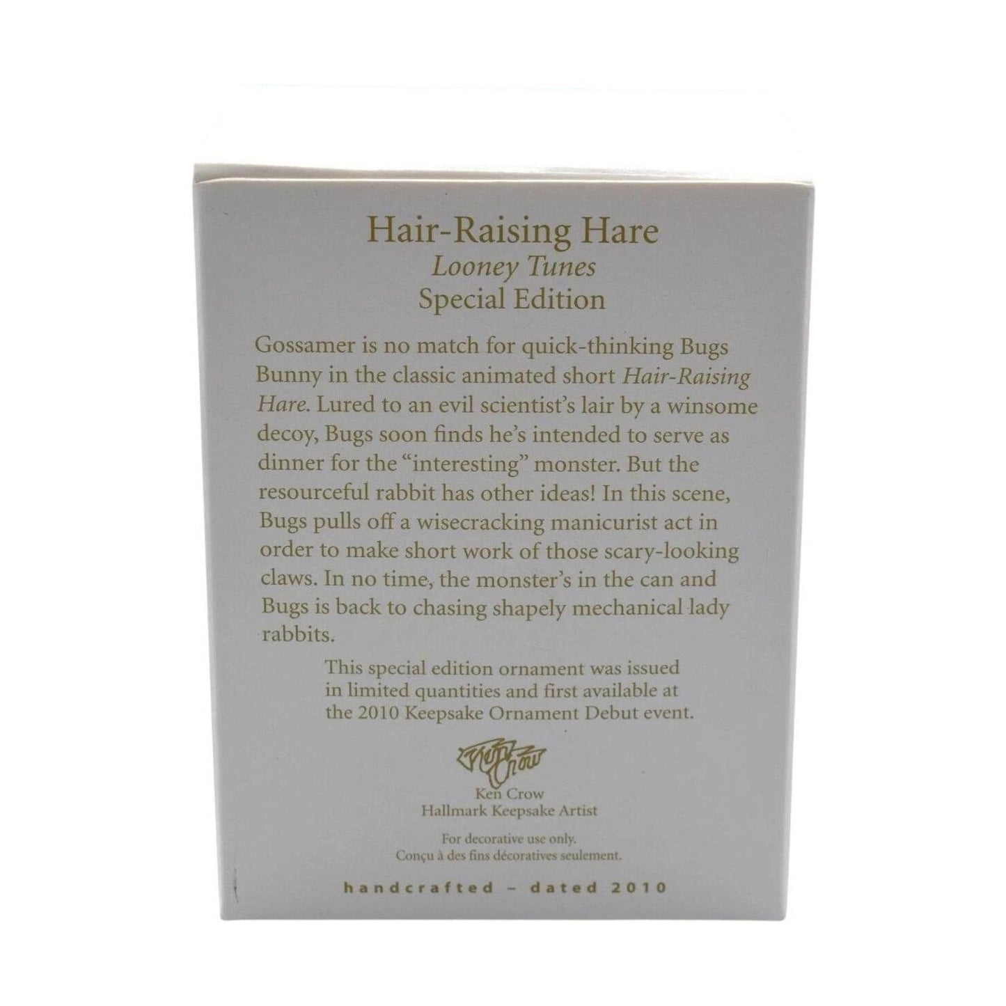 2010 Hair-Raising Hare Hallmark Ornament (Looney Tunes) QXE3036