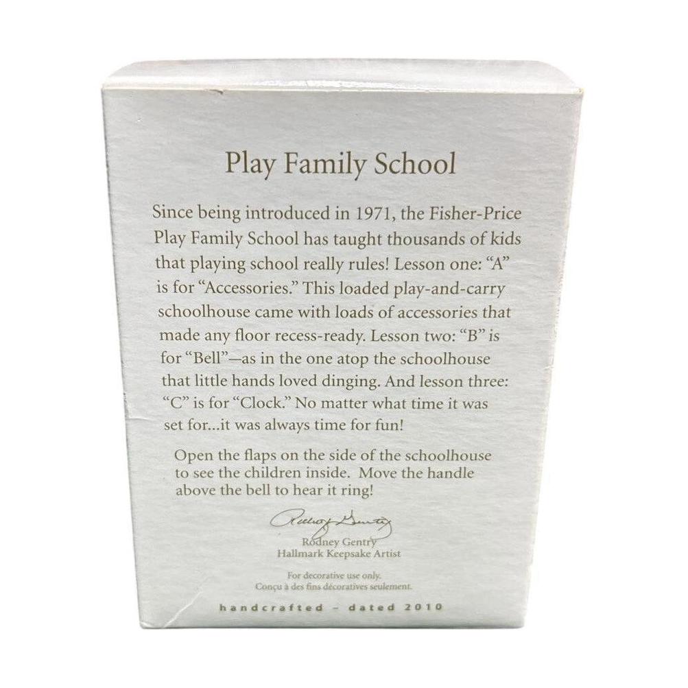 2010 Play Family School Hallmark Ornament (Fisher Price) QXI2303