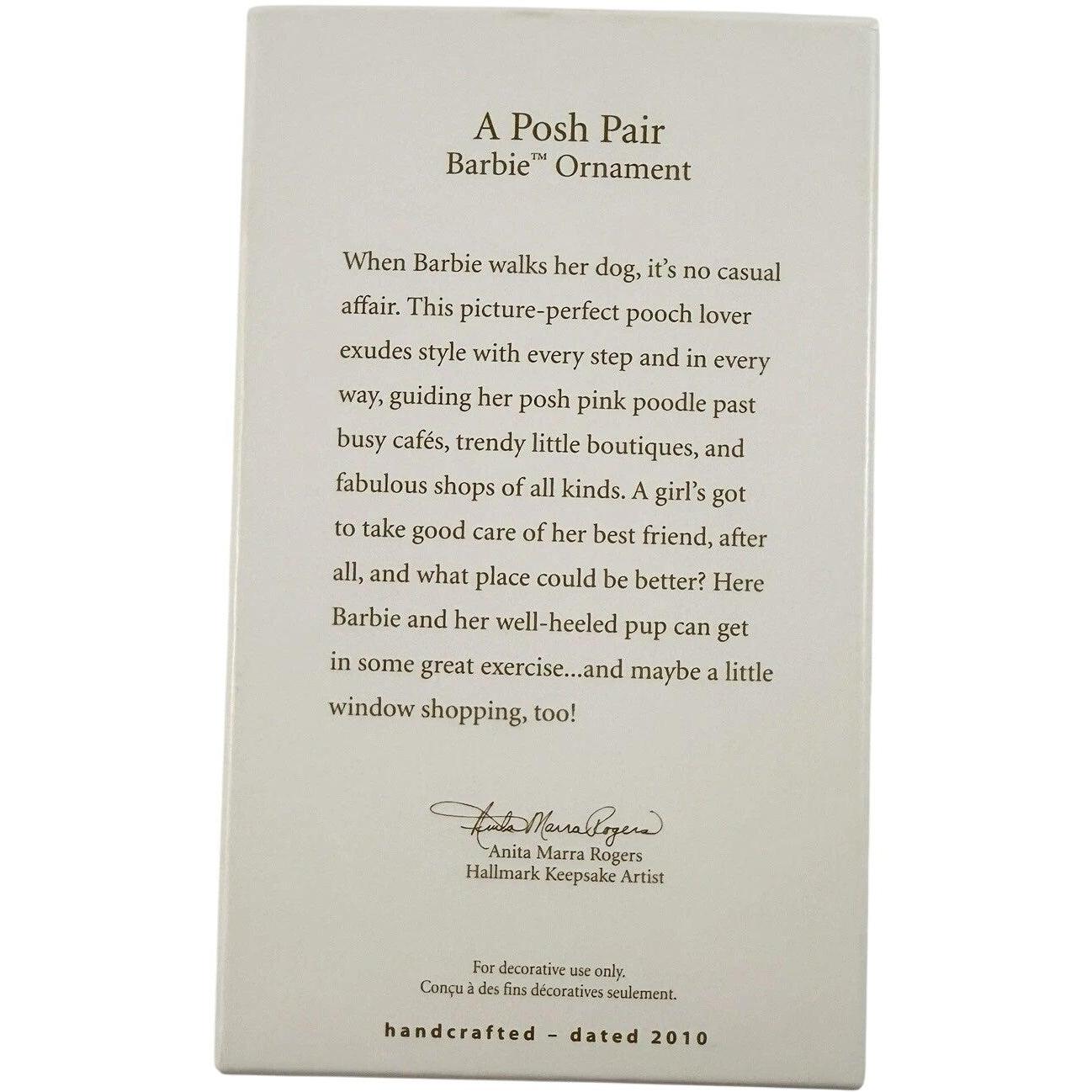 2010 A Posh Pair Hallmark Ornament (Barbie) QXI2343