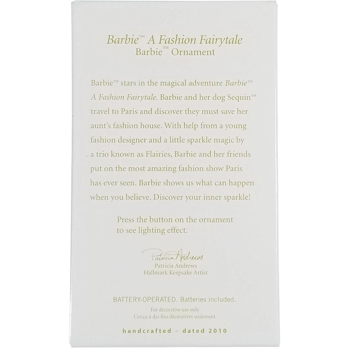 2010 Barbie A Fashion Fairytale Hallmark Ornament (Barbie) QXI2366
