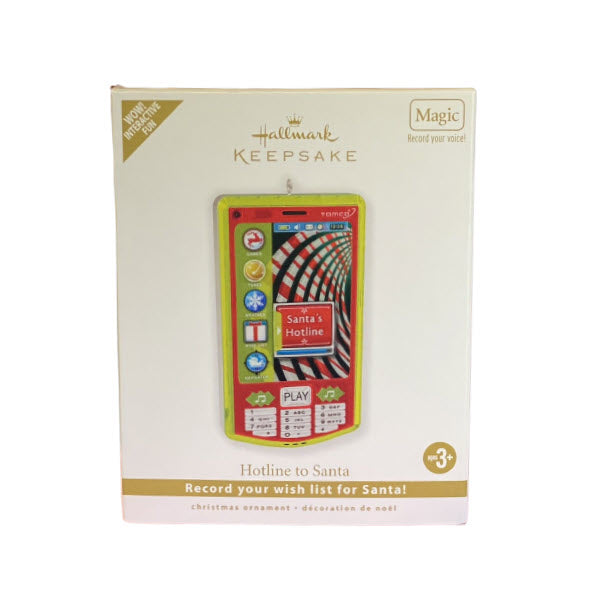 2010 Hotline to Santa Hallmark Ornament (Record Your Voice!) QXG3163