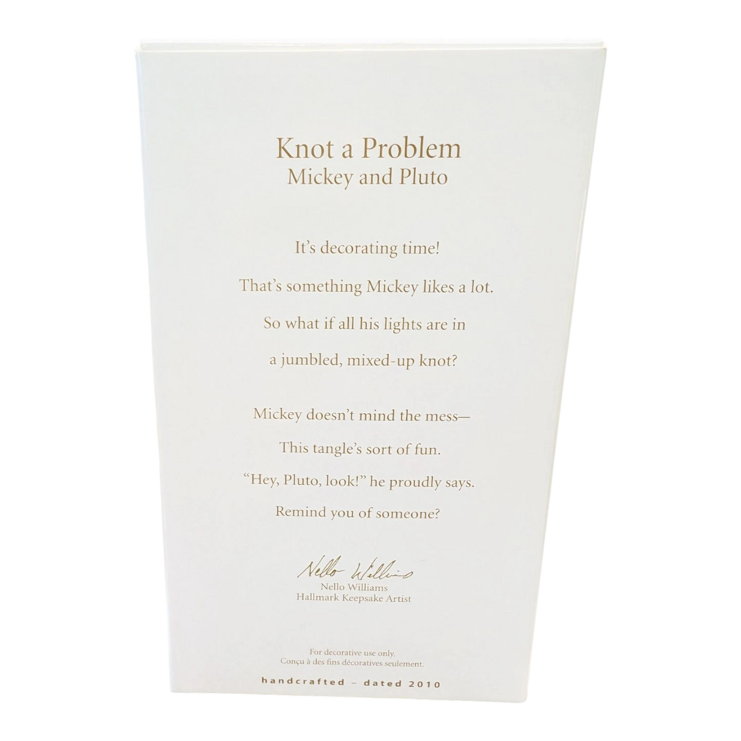 2010 Knot a Problem Hallmark Ornament (Mickey Mouse & Friends) QXD1006