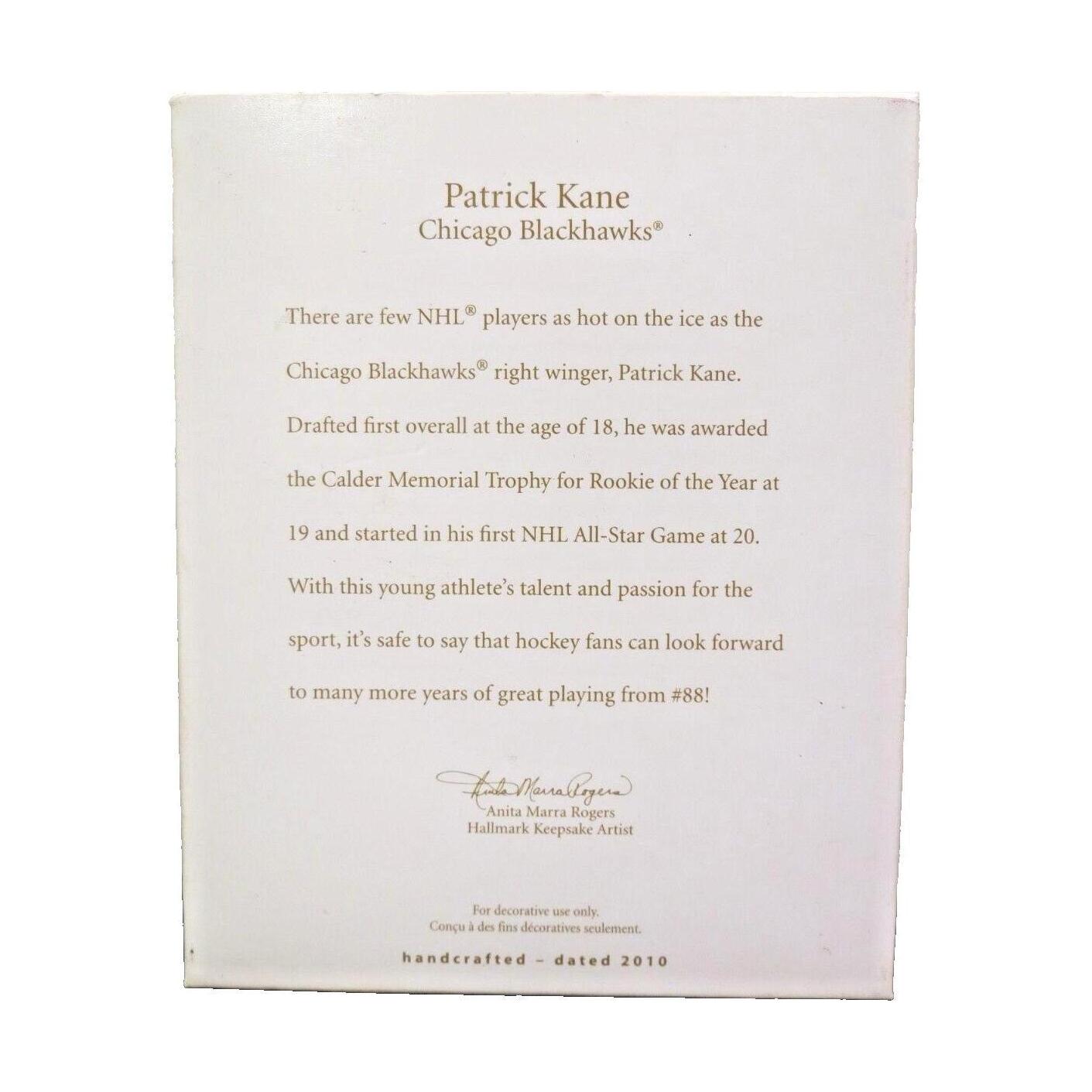 2010 Patrick Kane Hallmark Ornament (Chicago Blackhawks) QXI2216