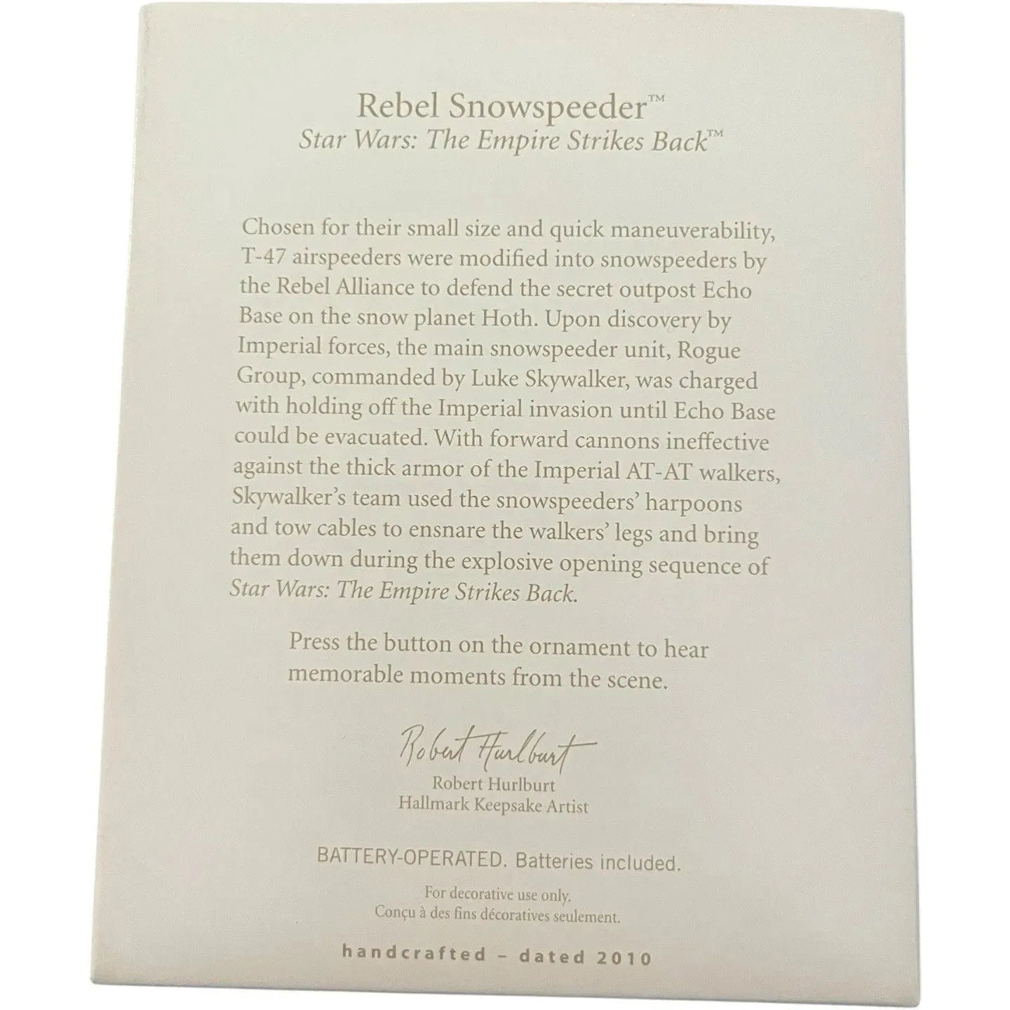 2010 Rebel Snowspeeder (Star Wars)