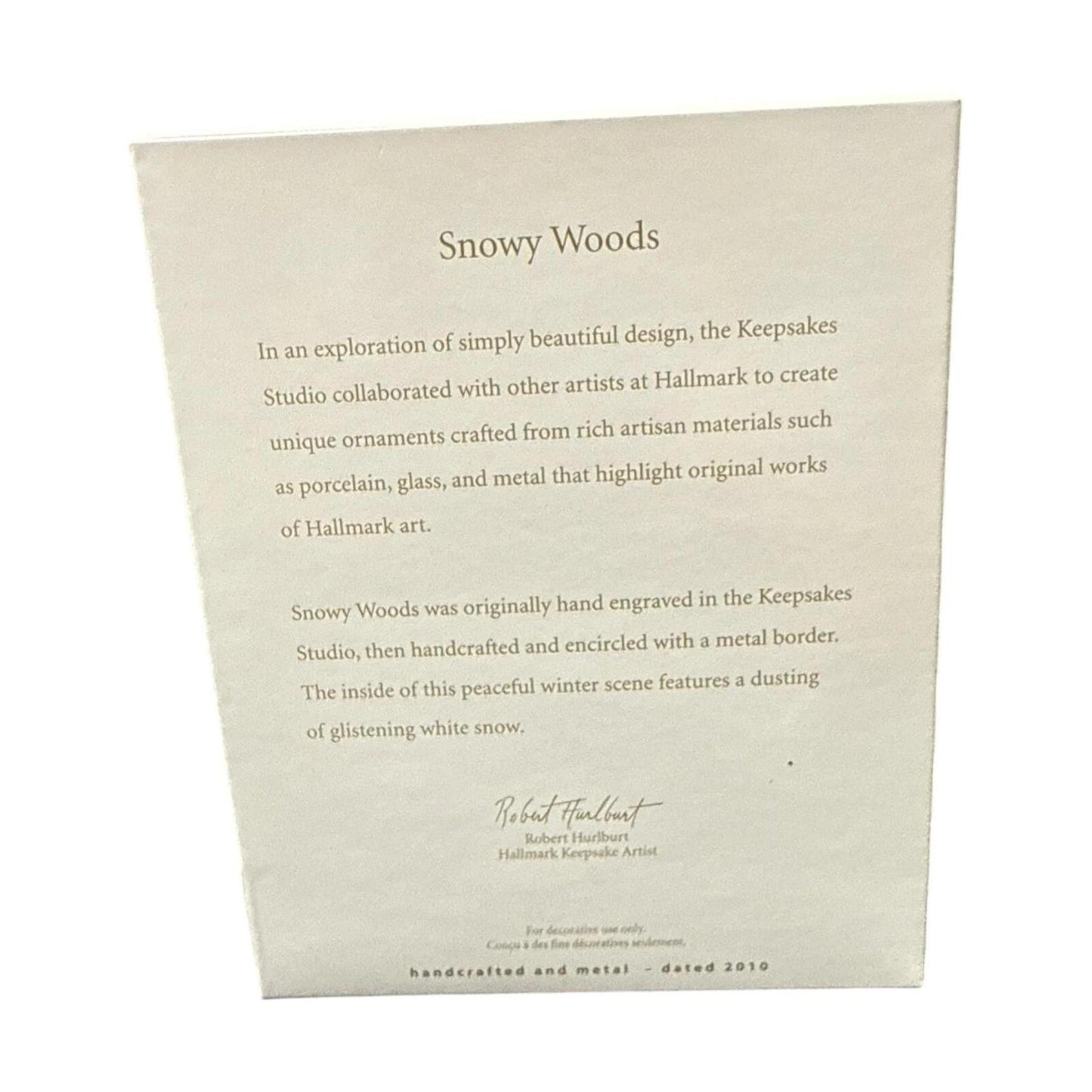 2010 Snowy Woods Hallmark Ornament (Snowy Woods) QXG3553