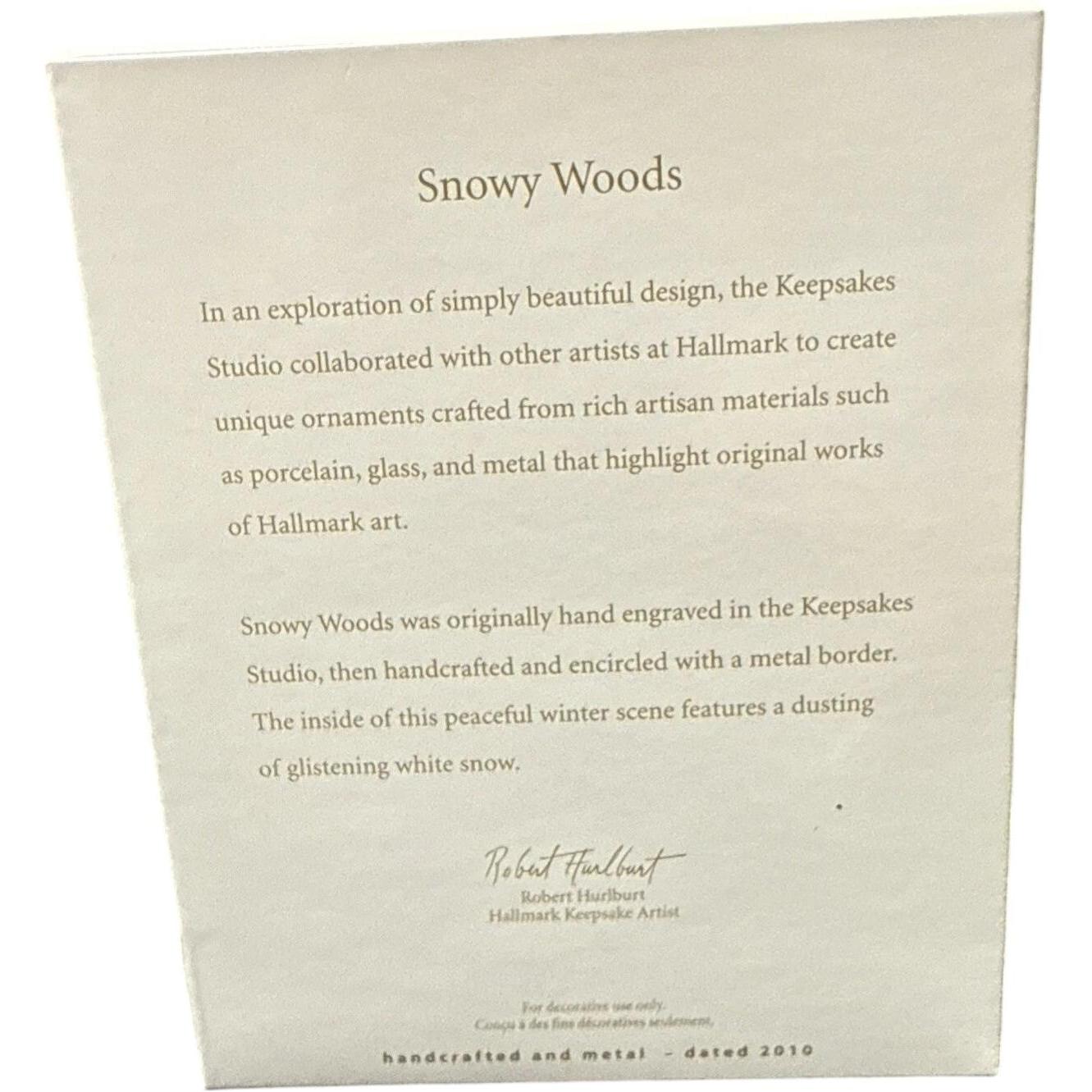 2010 Snowy Woods Hallmark Ornament (Snowy Woods) QXG3553